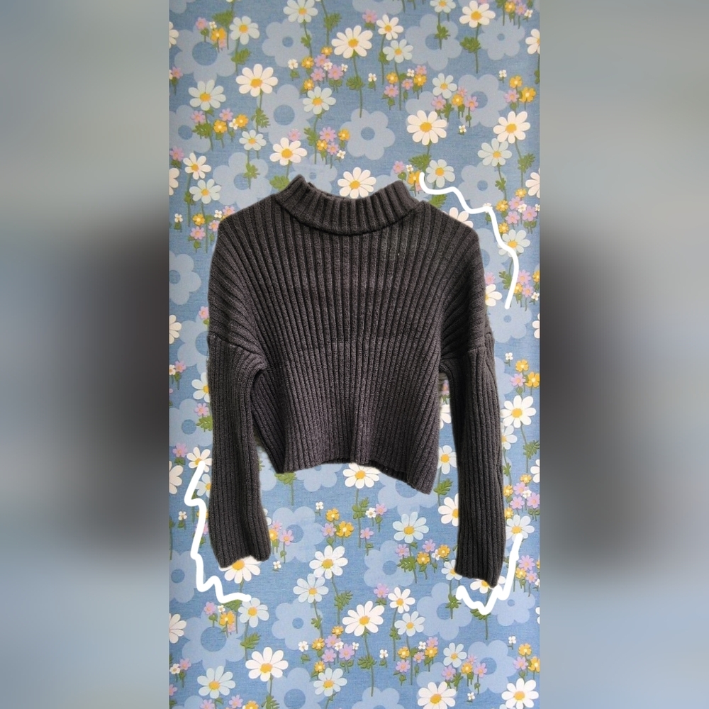 ZARA KNIT SWEATER WITH ZIPPERS